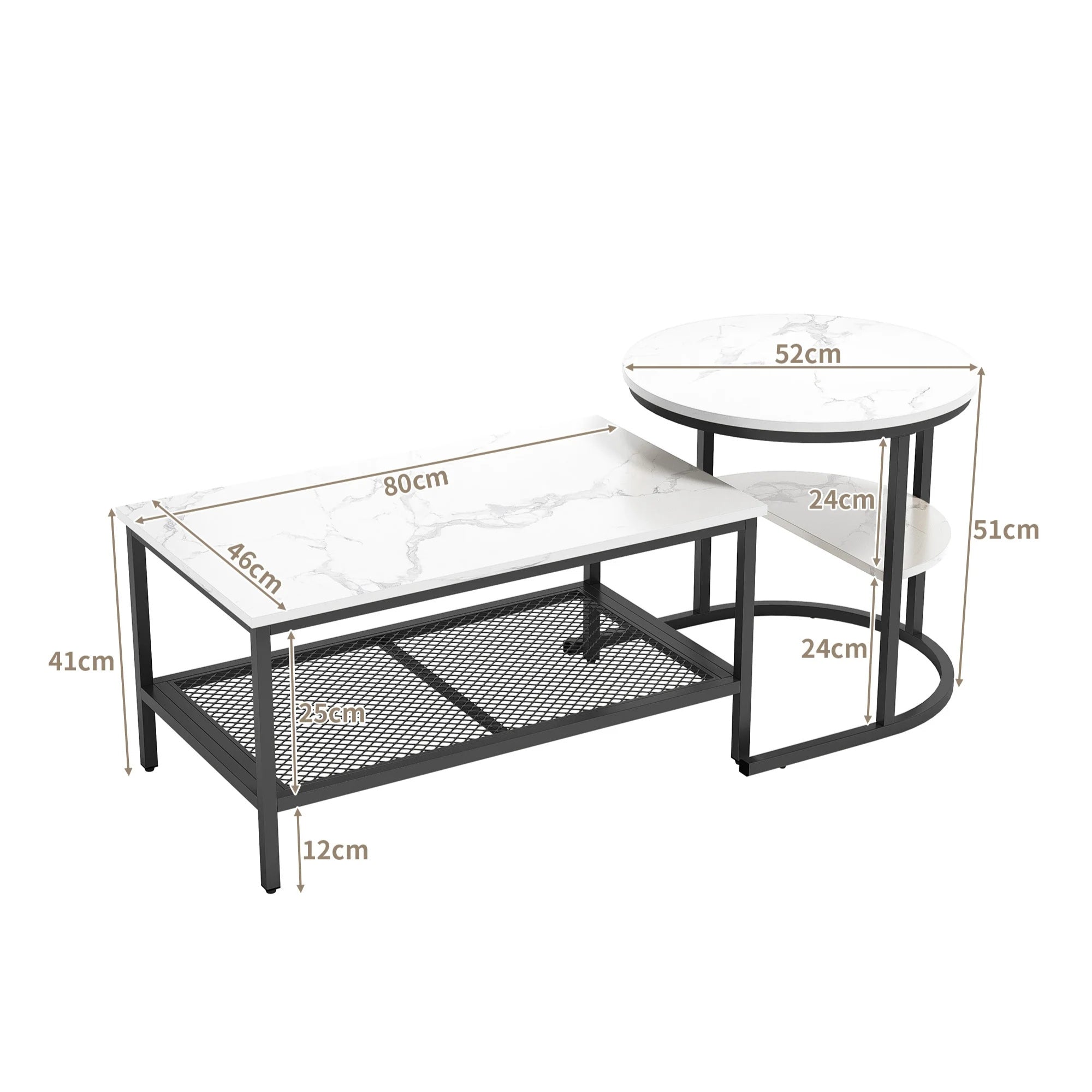 Tables d’appoint marbre Blanc