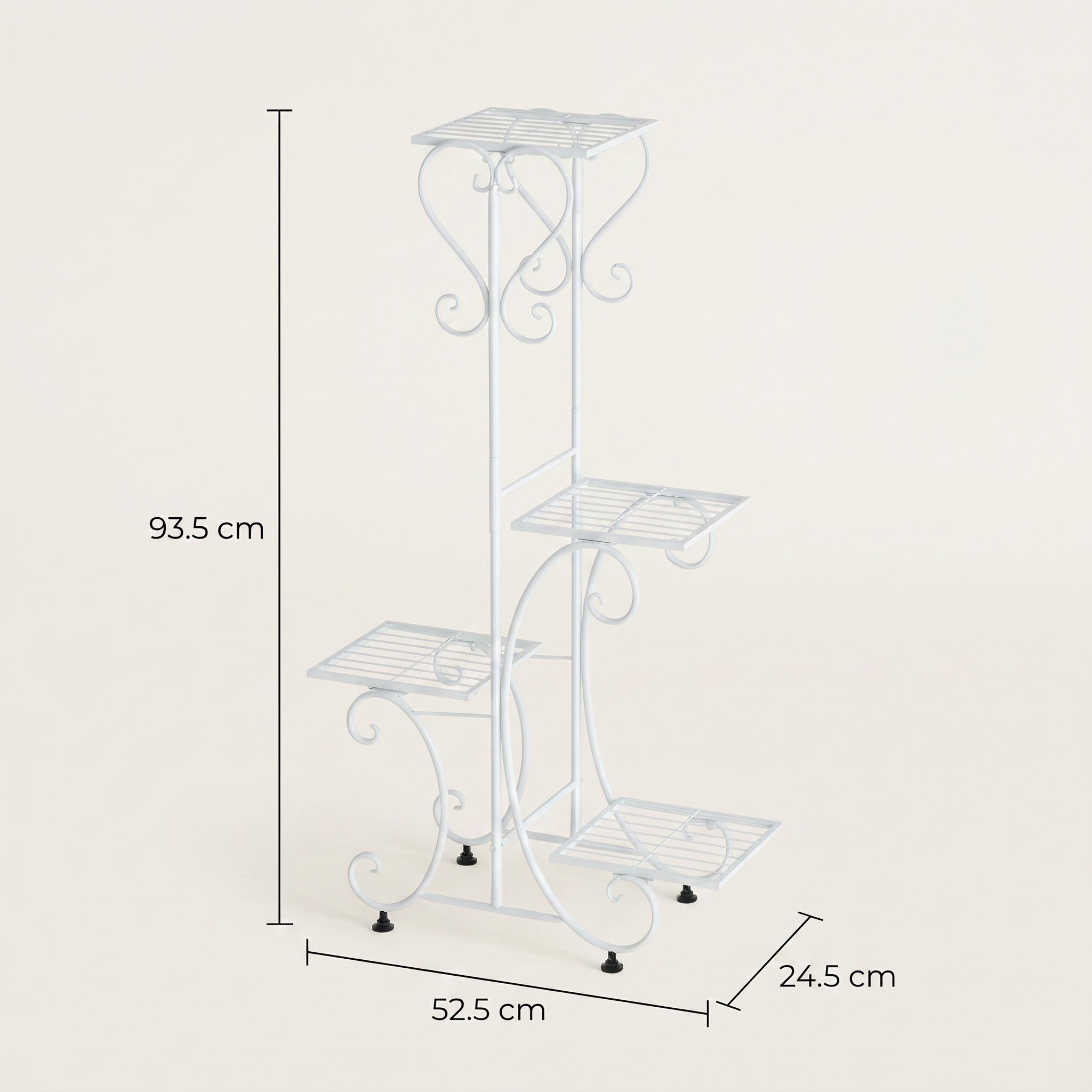 Étagère pour plantes en métal style rétro