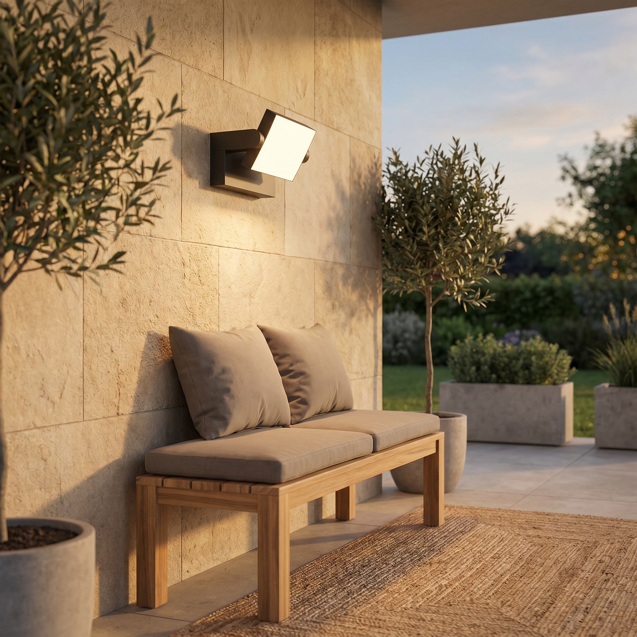 Applique murale LED orientable noir