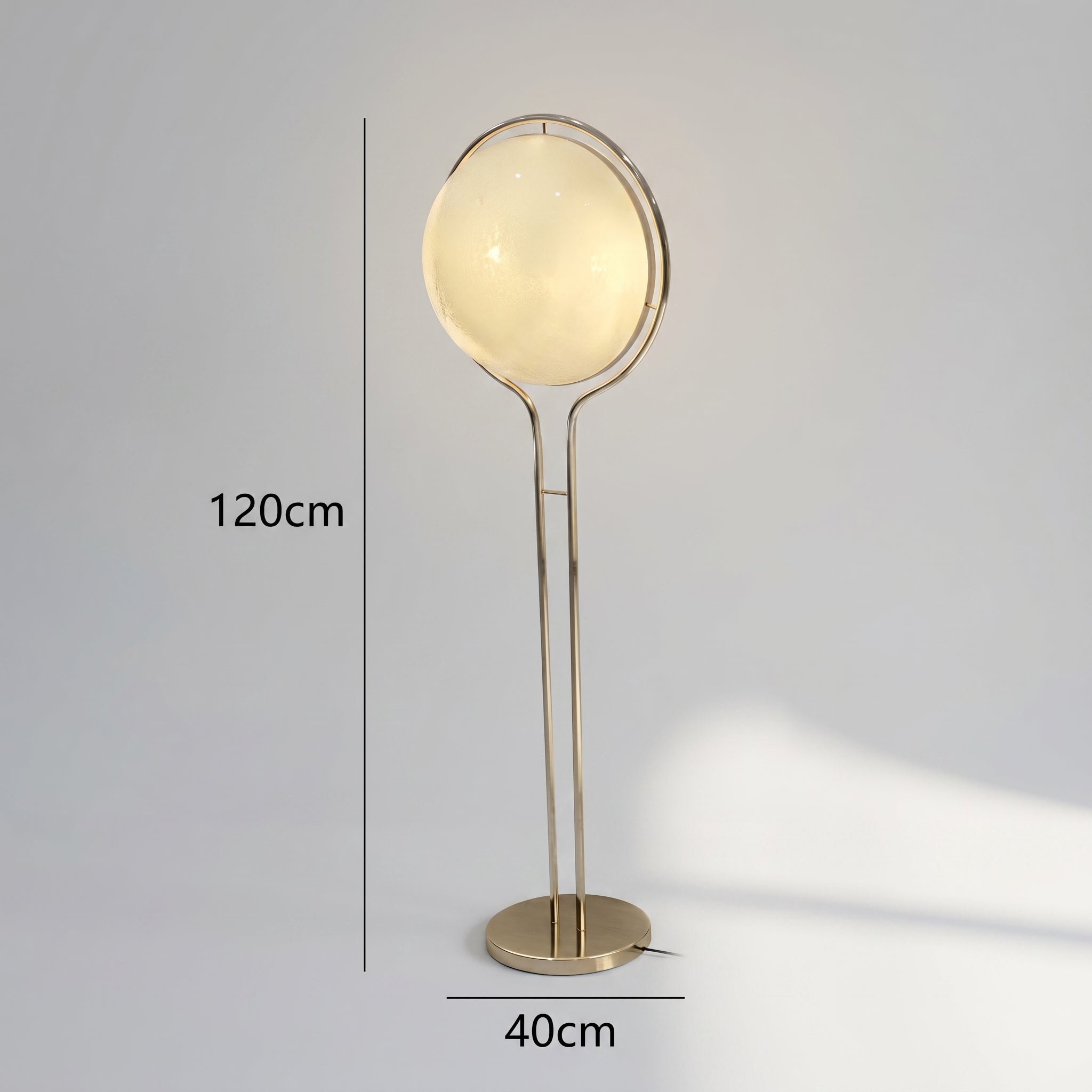 Lampadaire déco avec boule lumineuse