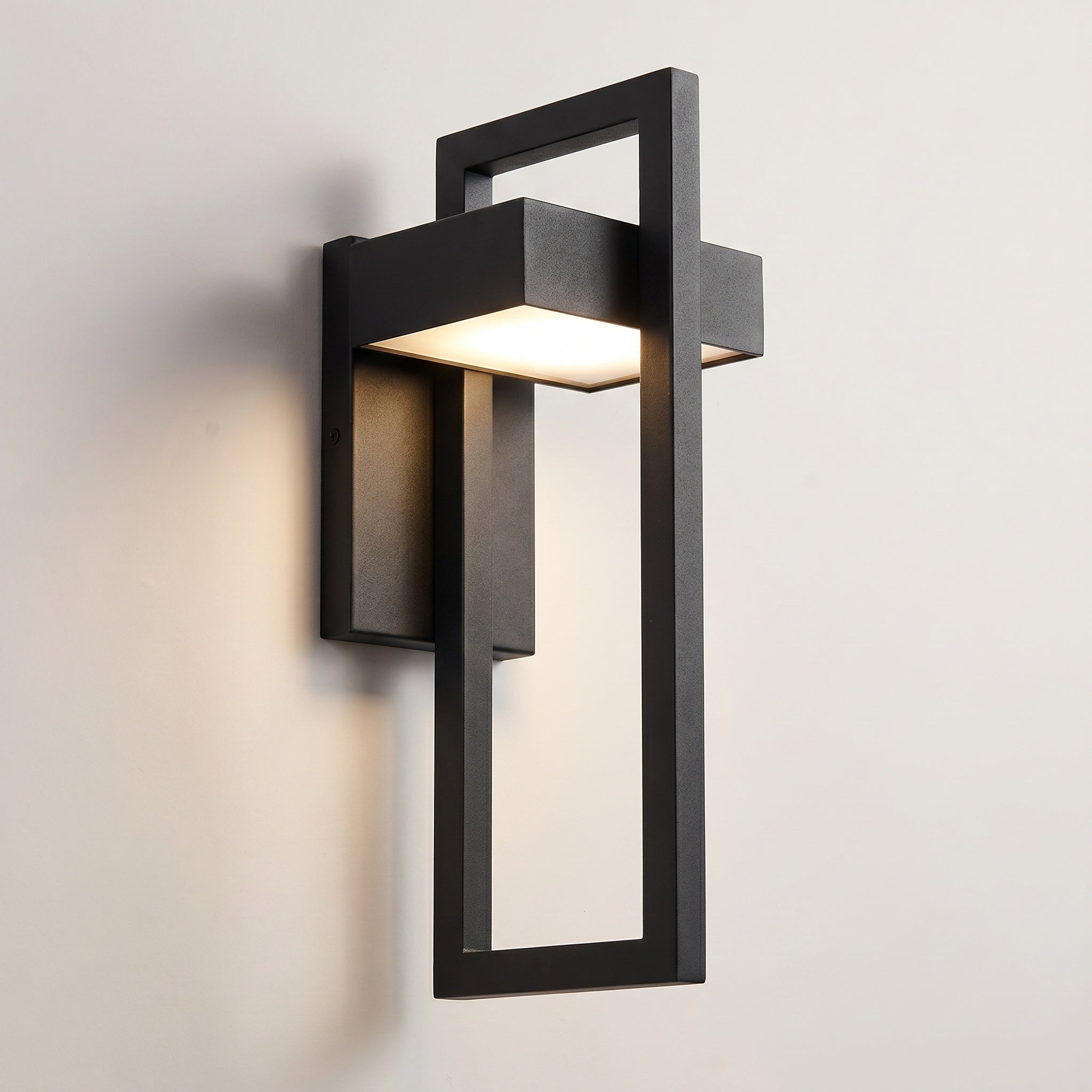 Applique murale moderne noire design carré