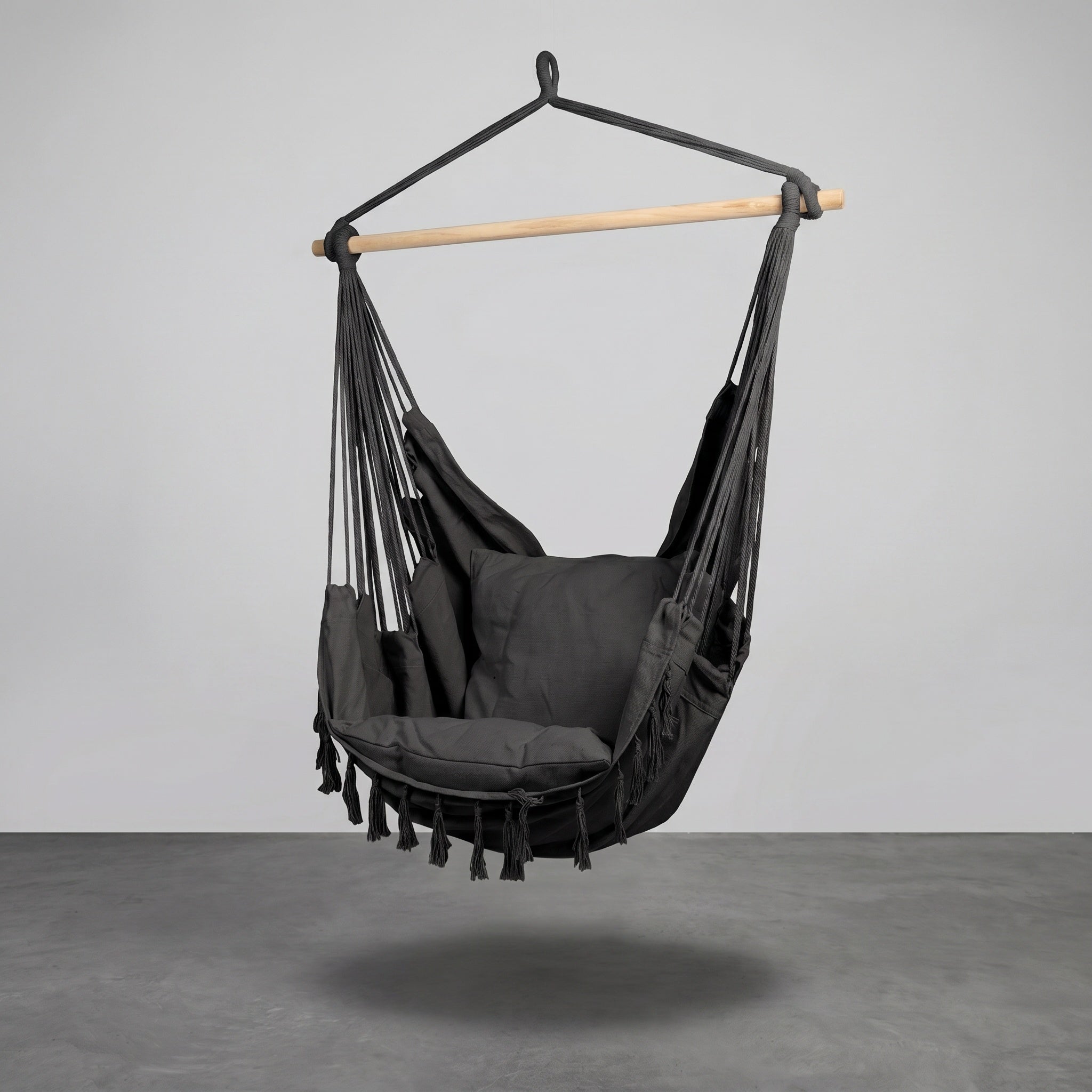 Fauteuil hamac suspendu avec coussins