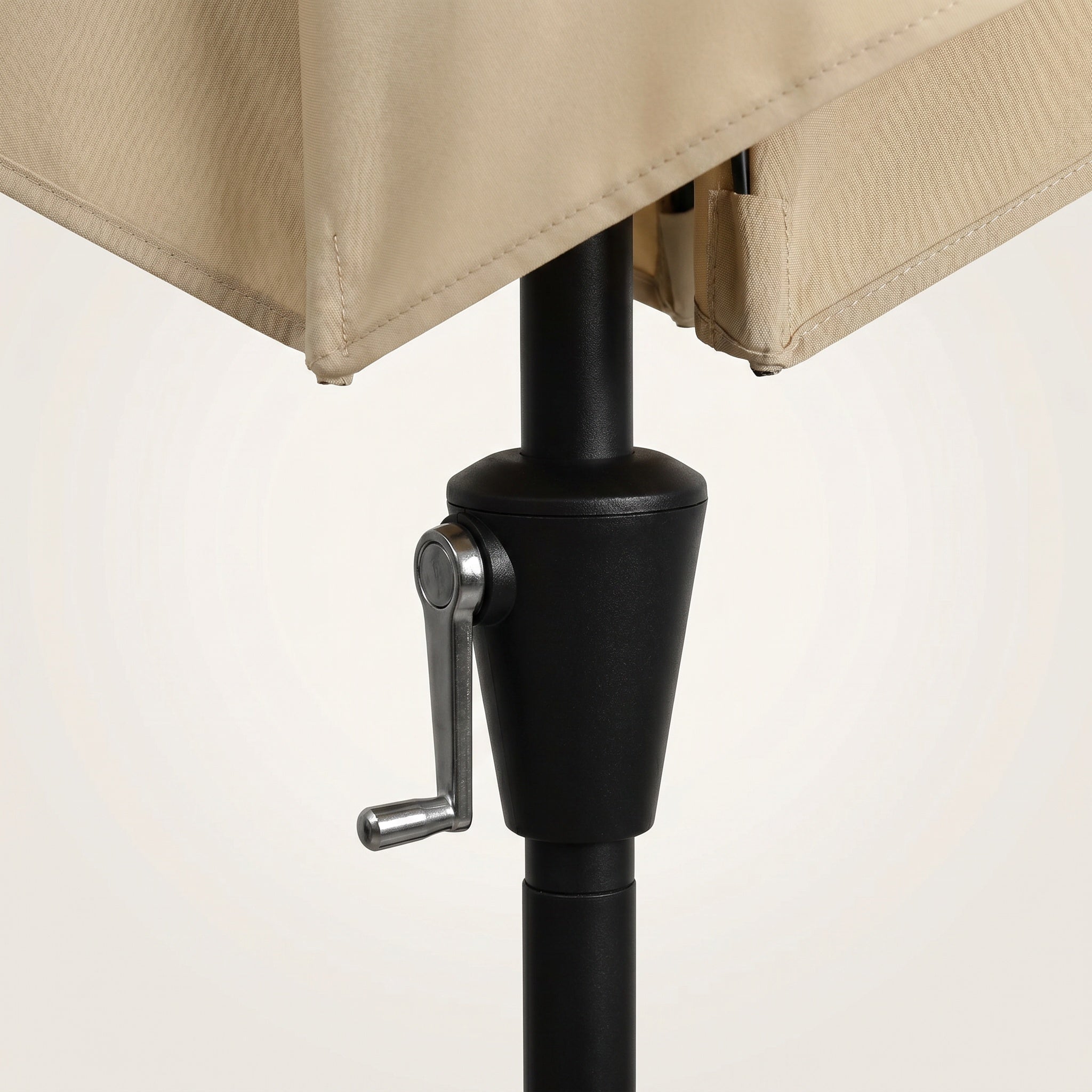 Parasol droit en aluminium à toile avec manivelle