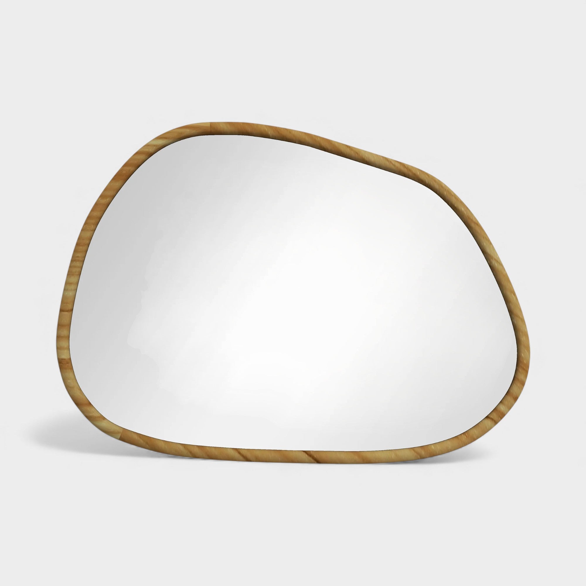 Miroir Mural Design Irregular – Cadre Bois Naturel
