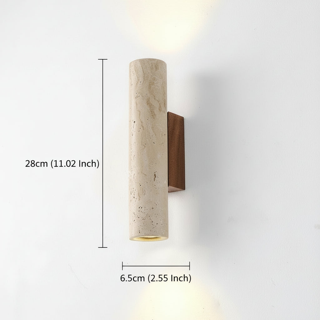 Applique Murale Décorative Bois Travertin LED