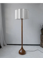 Wabi Sabi Style Wooden Standing Lamp for Living Room Bedroom Bedside Home Led Corner Sofa Light Minimalist Solid Wood Floor Lamp