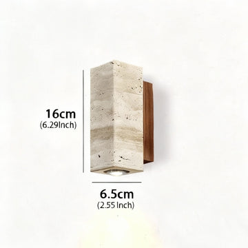 Applique Murale Décorative Bois Travertin LED