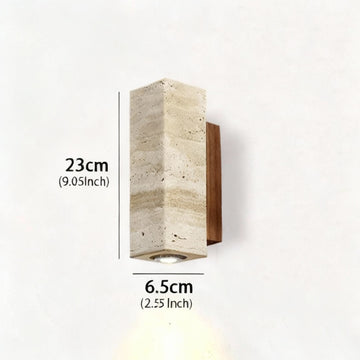 Applique Murale Décorative Bois Travertin LED