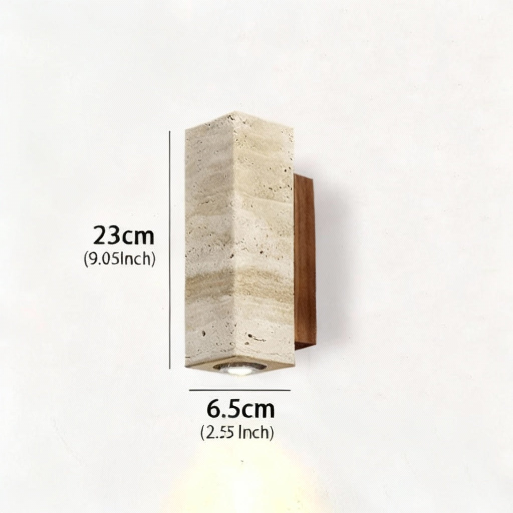 Applique Murale Décorative Bois Travertin LED