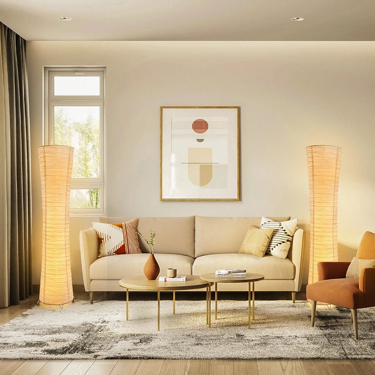 Lampadaire LED avec abat-jour réglable