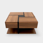 Table basse carrée avec espace de stockage