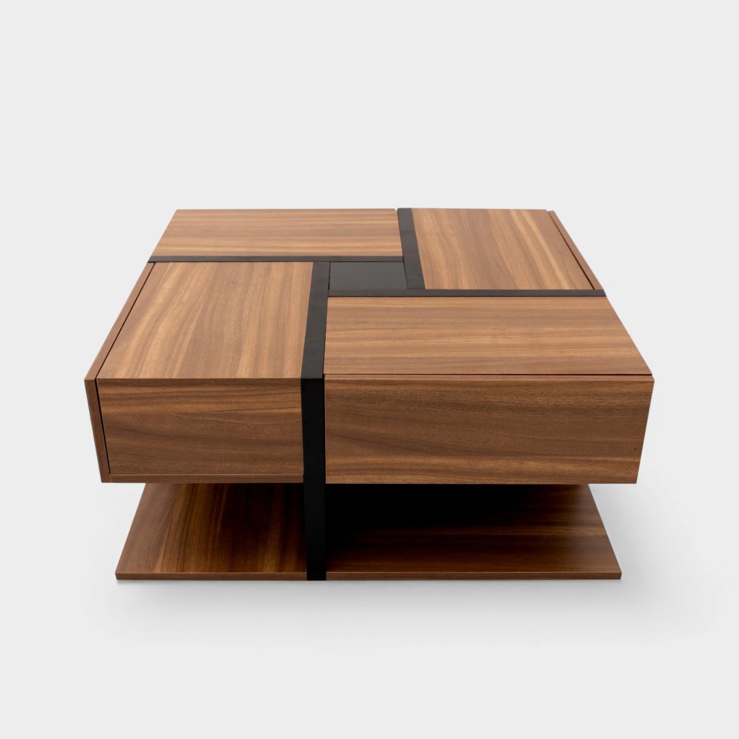 Table basse carrée avec espace de stockage