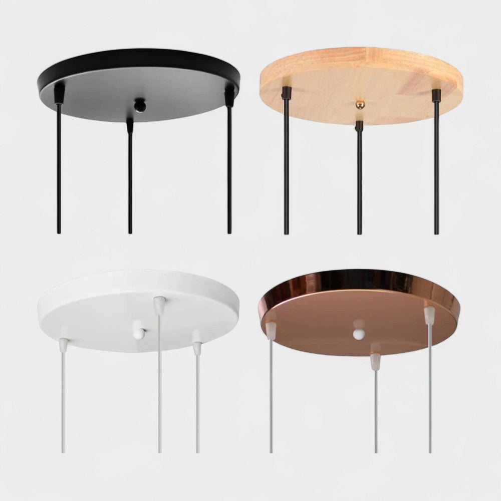 Plafonnier rond 3 trous pour suspension