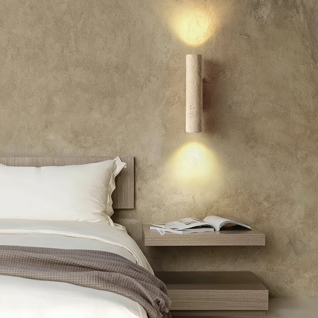 Applique Murale Décorative Bois Travertin LED