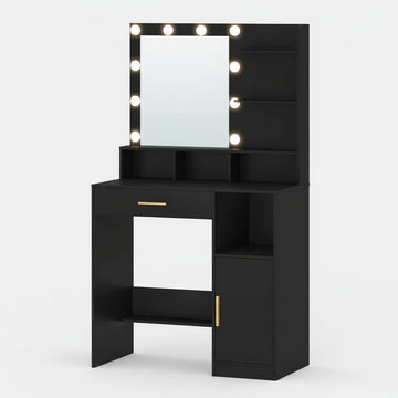 Coiffeuse lumineuse avec rangement