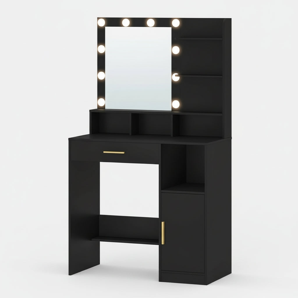 Coiffeuse lumineuse avec rangement