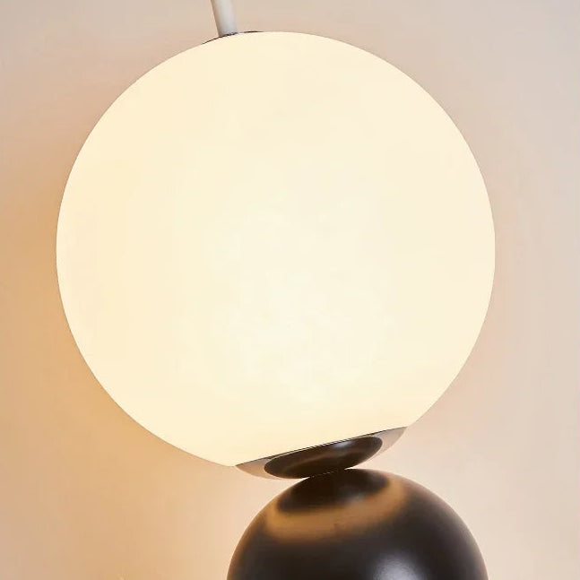 Nordic Black White Gourd Floor Lamp for Bedroom Living Room Next To The High-end Vertical Atmosphere Lamp LED Tricolor Light