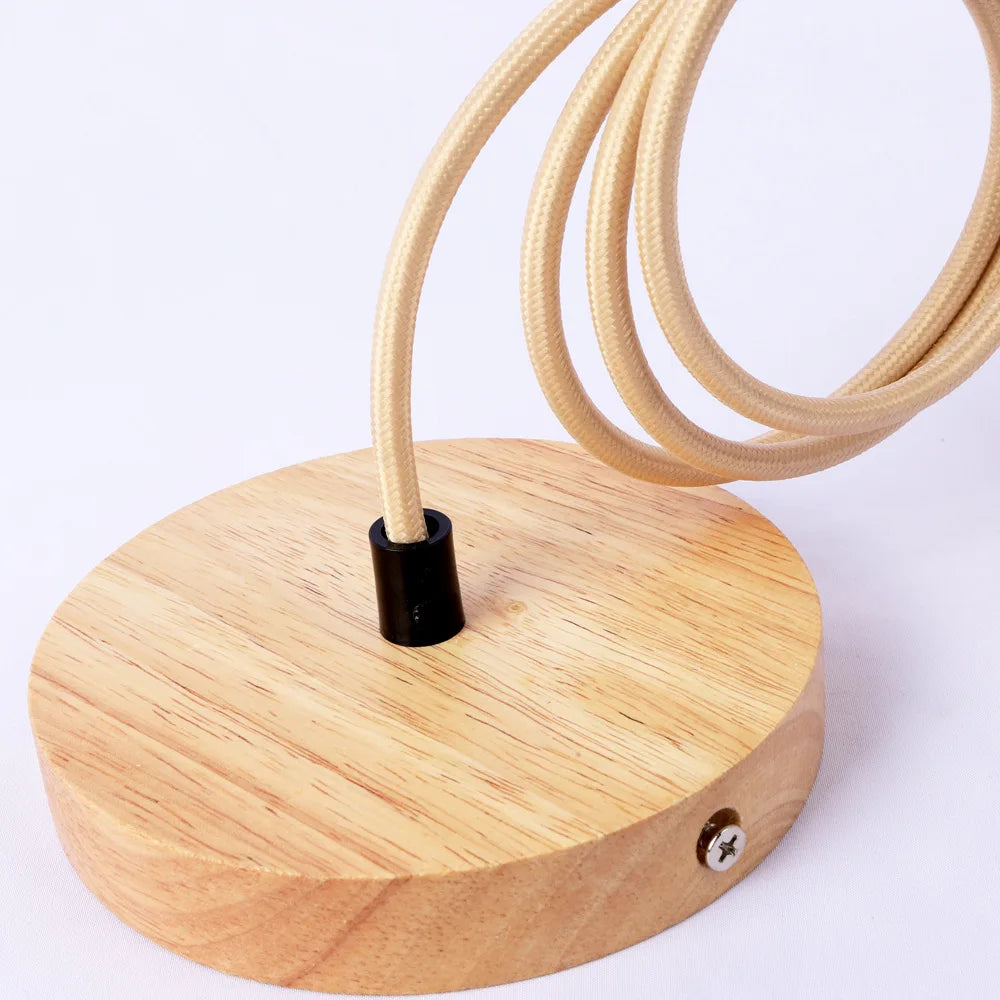 Douille E27 en bois naturel pour suspension