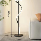 Nordic Cream Style Creative Line Spiral Floor Lamp Suitable for Living Room Bedroom Decoration Bedside Standing Lamps Fixtures
