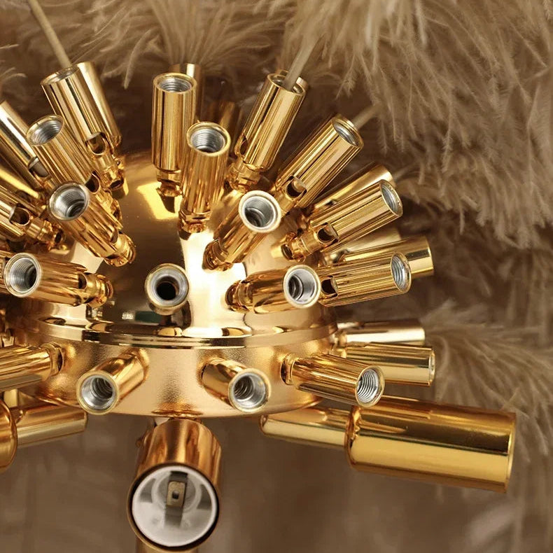 Nordic Feather Floor Lamp Light Luxury Internet Celebrity Ostrich Ins Live Broadcast Room Decoration Atmosphere Table