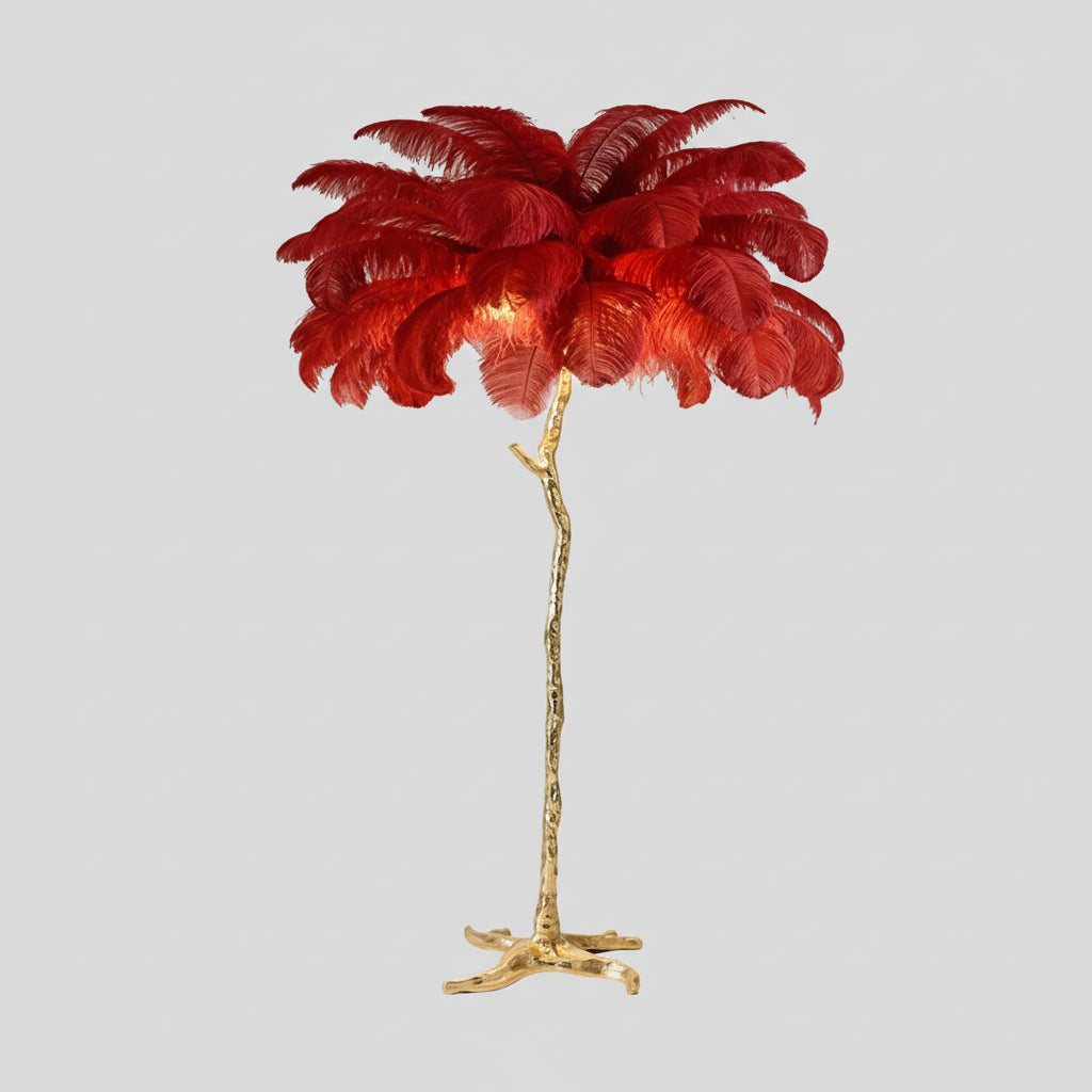 Lampadaire plume de salon luxe et design
