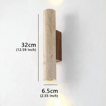 Applique Murale Décorative Bois Travertin LED