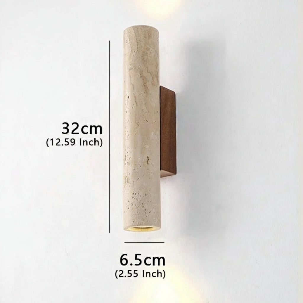 Applique Murale Décorative Bois Travertin LED