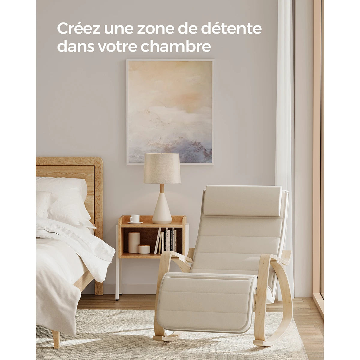 Fauteuil à Bascule Beige