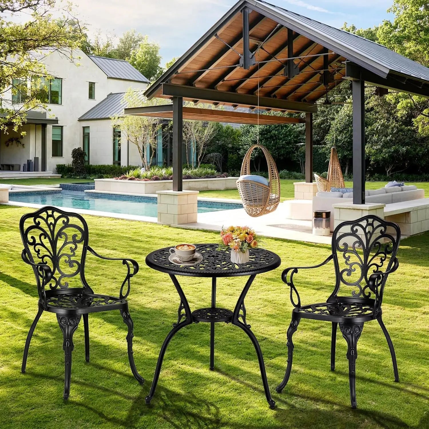 Salon de jardin 2 chaises et table