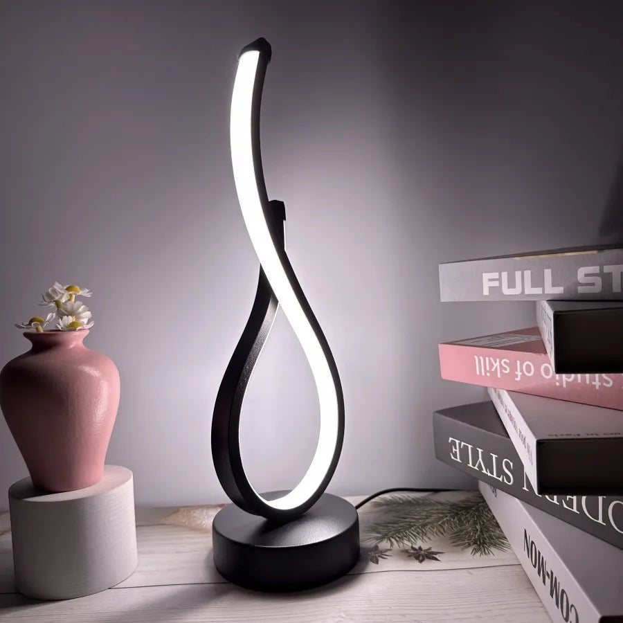 Lampe de chevet LED design croisé lumière tricolore