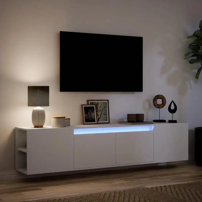 Meuble TV LED Blanc Moderne