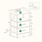 Tables de chevet 2 pcs LED blanches