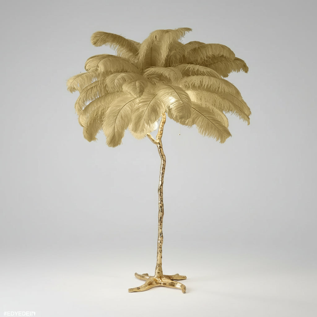 Lampadaire plume de salon luxe et design