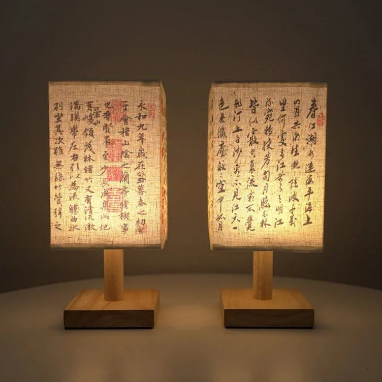 Lampe de table décorative à LED style chinois