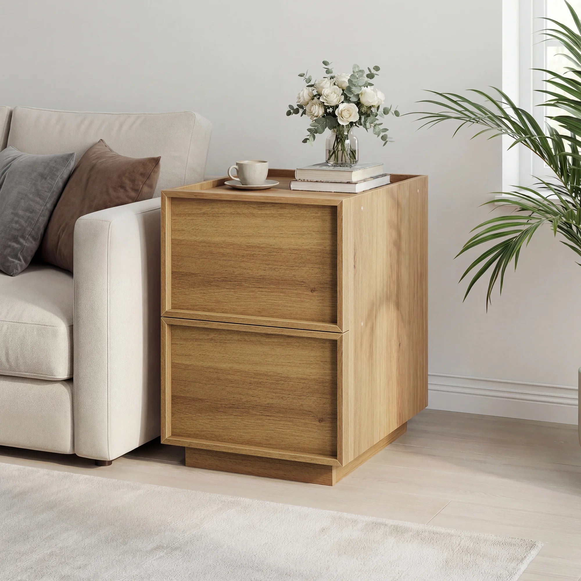 Table de Chevet Bois Bicolore