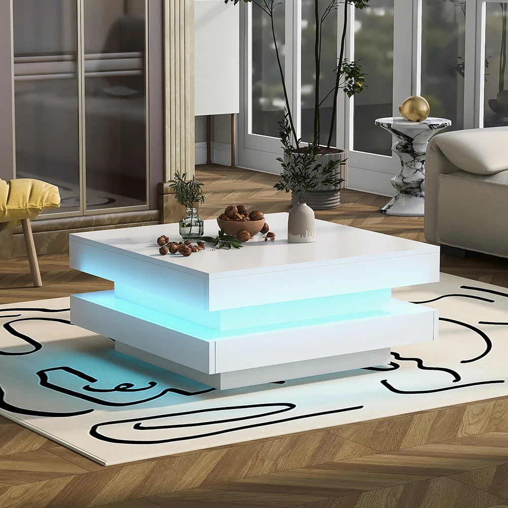 Table basse LED connectée