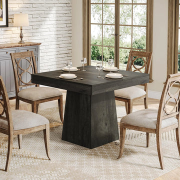Table d’Appoint en Bois avec Piètement Central Sculptural