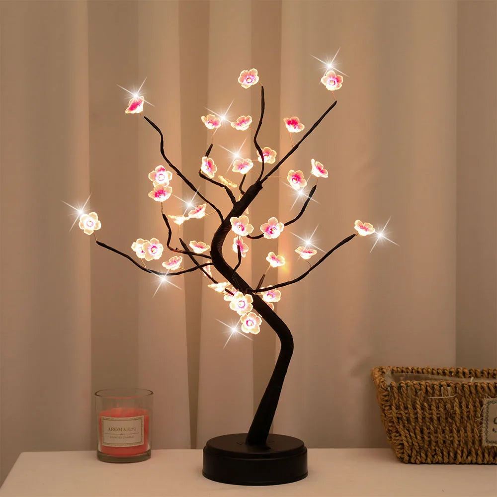 Lampe de chevet arbre sakura LED