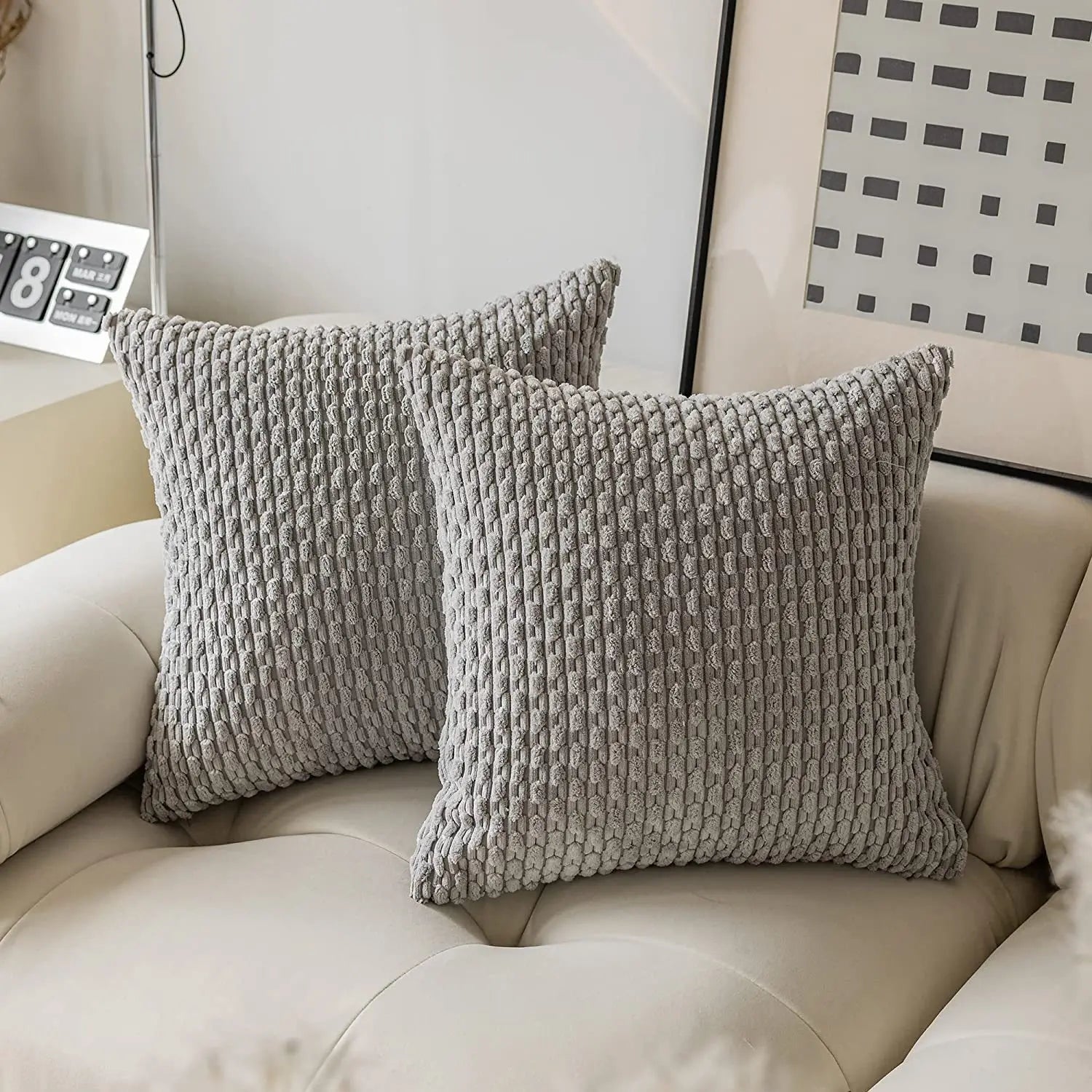 Coussin Moderne Rayé Boho
