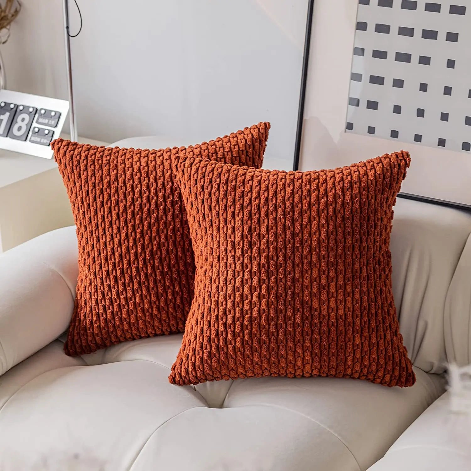 Coussin Moderne Rayé Boho