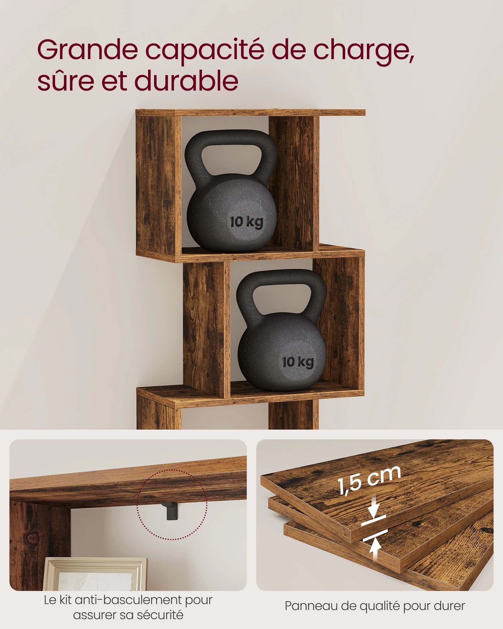 Étagère en Forme de S