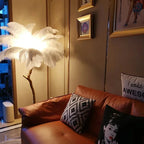 Nordic Feather Floor Lamp Light Luxury Internet Celebrity Ostrich Ins Live Broadcast Room Decoration Atmosphere Table