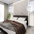 Modern Luxury Floor Lamp With Foot Switch Stepless Dimmer Tall Standing Lamp Fabric lampshade for Bedroom Living Room Office