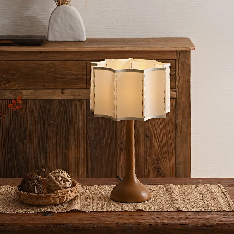 Wabi Sabi Style Wooden Standing Lamp for Living Room Bedroom Bedside Home Led Corner Sofa Light Minimalist Solid Wood Floor Lamp