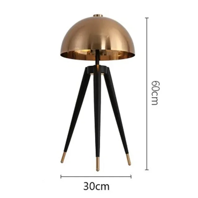 Nordic Postmodern Luxury Retro Art Exhibition Hall Bedroom Living Room Creative Tripod Mushroom Bedside Table Lights Floor Lamp