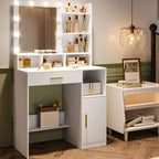 Coiffeuse lumineuse avec rangement