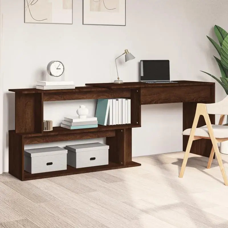Bureau Modulaire en Bois avec Étagères
