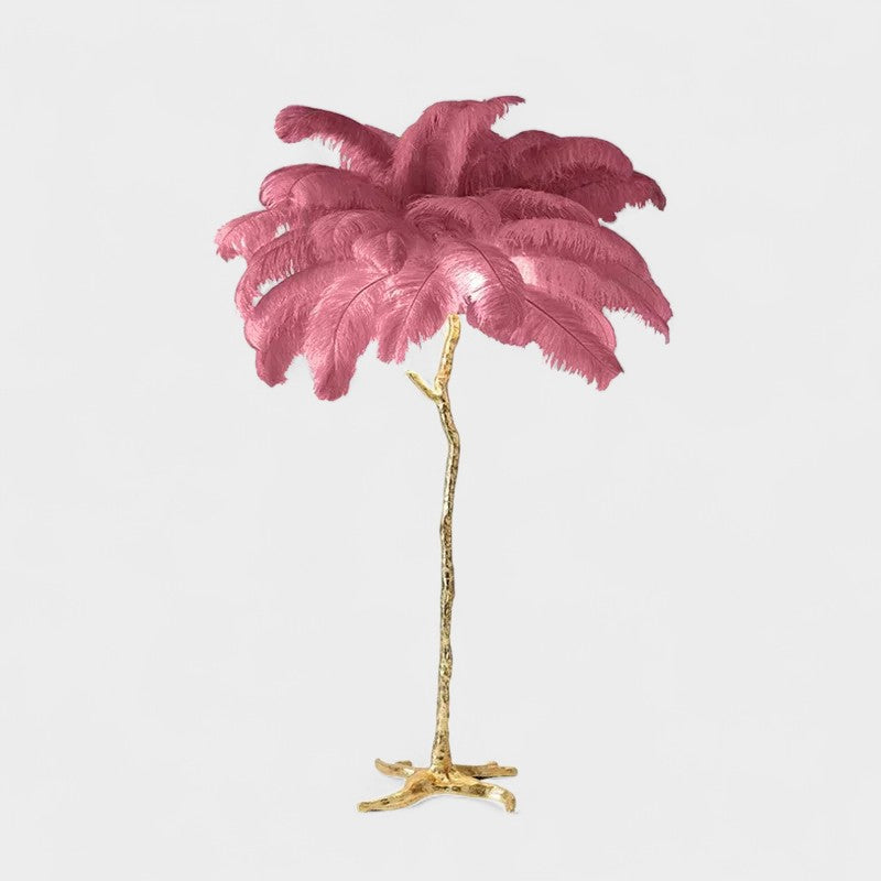 Lampadaire plume de salon luxe et design