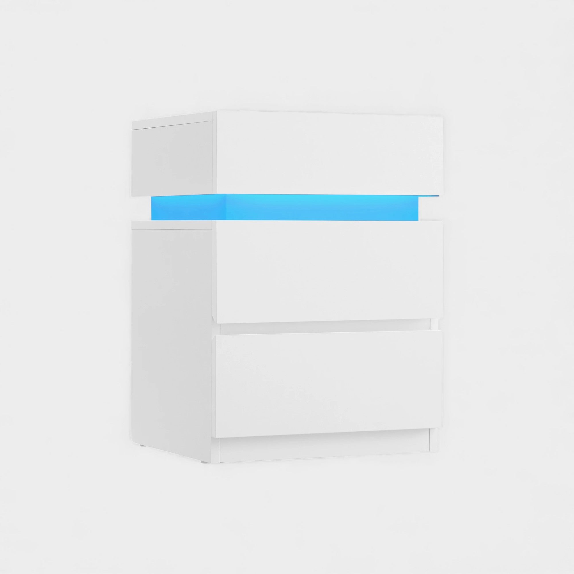 Table de chevet LED 3 tiroirs moderne