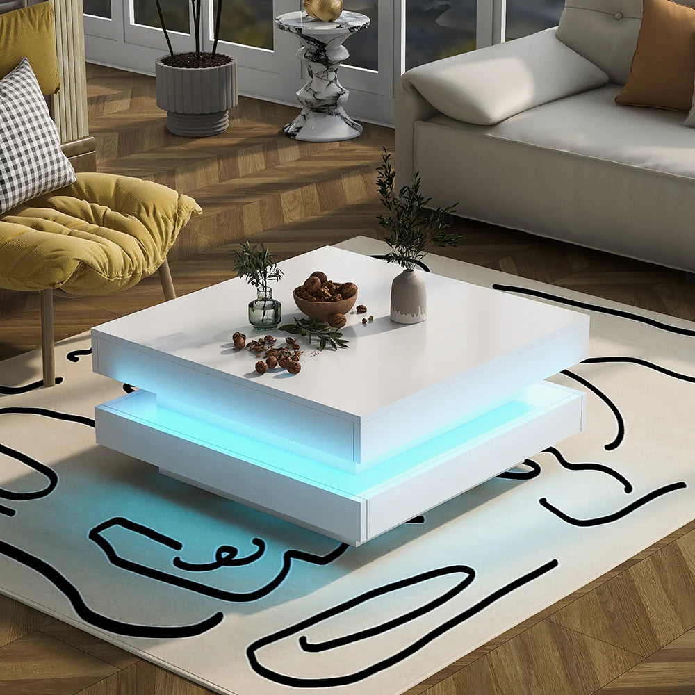 Table basse LED connectée